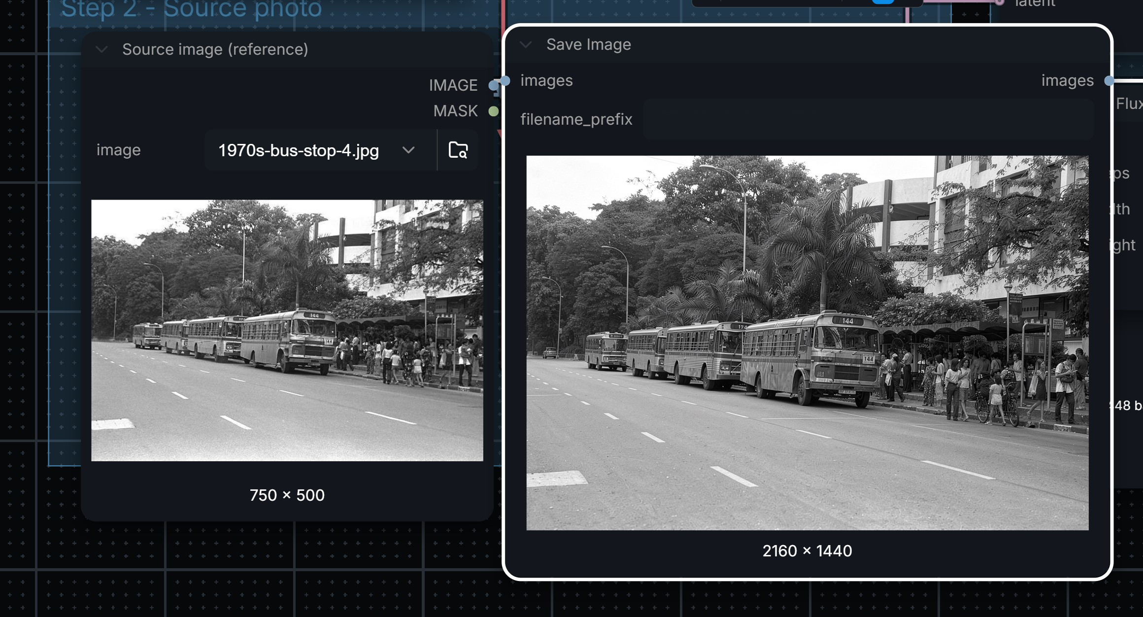 Restoring a 1970s black and white photo in ComfyUI Restoring a 1970s black and white photo in ComfyUI