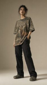 AI fashion model generated in ComfyUI